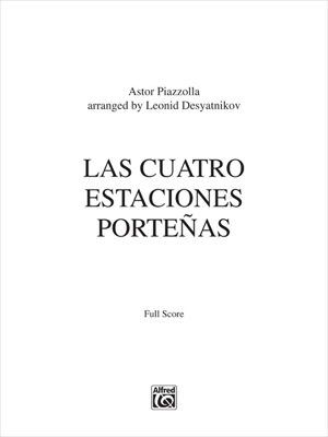 LAS CUATRO ESTACIONES PORTENAS&nbsp;&nbsp;ブエノスアイレスの四季　（大型スコア）&nbsp;&nbsp;