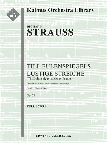 Till Eulenspiegel Lustige Streiche, Op. 28&nbsp;&nbsp;ティル・オイレンシュピーゲルの愉快ないたずら　（大型スコア）&nbsp;&nbsp;