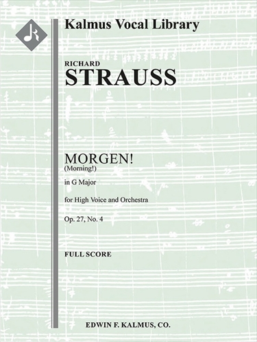 Morgen ! Op.27-4&nbsp;&nbsp;明日！　（大型オーケストラスコア）&nbsp;&nbsp;