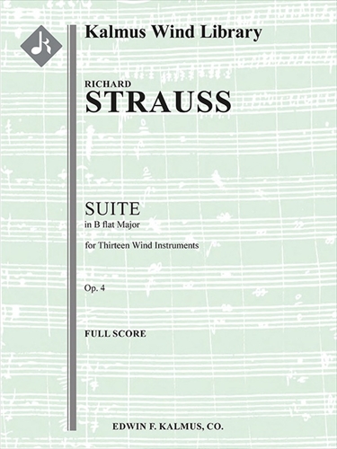 Suite in B flat for 13 Wind Instruments, Op. 4&nbsp;&nbsp;13管楽器のための組曲　（大型スコア）&nbsp;&nbsp;