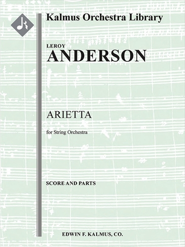 Arietta for String Orchestra&nbsp;&nbsp;アリエッタ （弦楽合奏版　大型スコア+パート譜のセット）&nbsp;&nbsp;