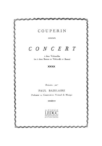 CONCERT (BAZELAIRE)  2台のチェロのためのコンセール（バズレール編）  