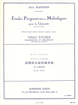 20 ETUDES PROGRESSIVES ET MELODIQUES VOL.3  20の漸進的、旋律的なエチュード第3巻（クラリネットソロ）  