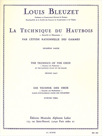 TECHNIQUE DU HAUTBOIS VOL.2  オーボエのテクニック第2巻  