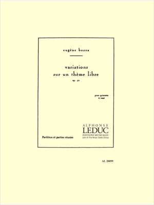 【特価品】VARIATION SUR UN THEME LIBRE OP.42  自由な主題による変奏曲（木管五重奏）  
