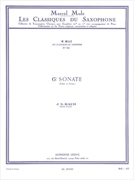 6 SONATE (FL)  6つのソナタ集 (フルートソナタからの編曲) (アルトサックス)  