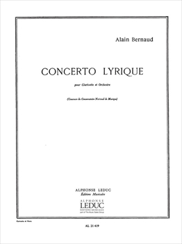 CONCERTO LYRIQUE  抒情協奏曲（クラリネット、ピアノ）  