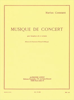 MUSIQUE DE CONCERT  演奏会用音楽 (アルトサックス)  