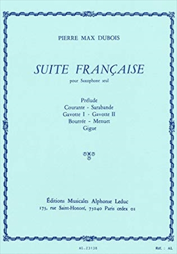 SUITE FRANCAISE  フランス組曲 (アルトサックス)  