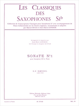 SONATE NO.1  ソナタ 第1番 (テナーサクソフォン、ピアノ)  