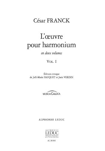 OEUVRE POUR HARMONIUM VOL.1 [J.Verdin]  ハルモニウムのための作品集第1巻  