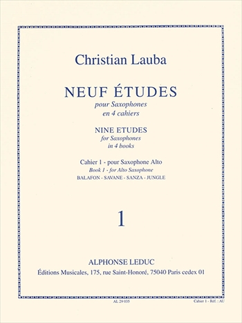 NEUF ETUDES VOL.1  9つの練習曲 第1巻 (アルトサックス)  