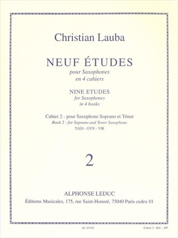 NEUF ETUDES VOL.2  9つの練習曲 第2巻 (ソプラノサックス)  