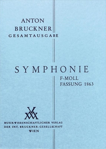 Studien Symphonie f-moll (Fassung 1863)  交響曲　ヘ短調（習作）　1863年（小型スコア）  
