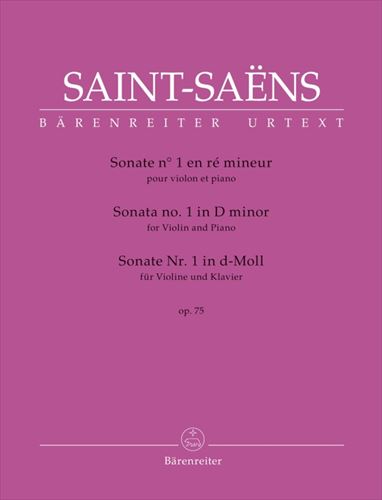 SONATE NO.1 d OP. 75  ヴァイオリンソナタ第1番　ニ短調　作品75（ヴァイオリン、ピアノ）  