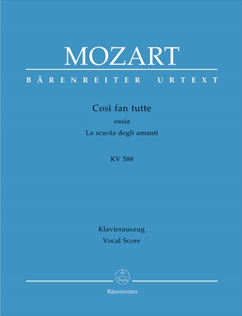 COSI FAN TUTTE KV588  歌劇「コジ・ファン・トゥッテ」（ペーパーバック版）（ピアノ伴奏ヴォーカルスコア）  