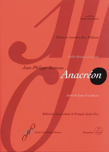 ANACREON  歌劇「アナクレオン」（ピアノ伴奏ヴォーカルスコア）  