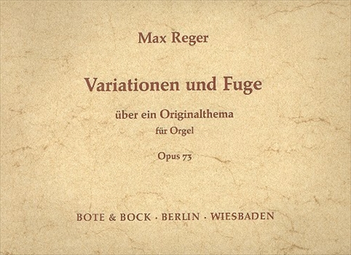 【特価品】VARIATIONEN UND FUGE OP.73&nbsp;&nbsp;変奏曲とフーガ（オルガンソロ）&nbsp;&nbsp;
