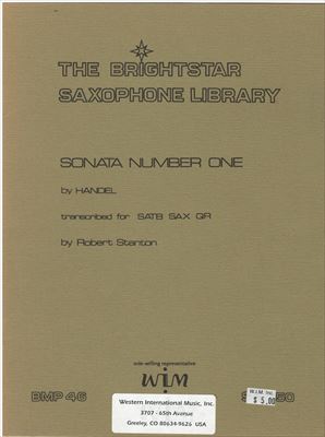 SONATA 1  ソナタ　１　（サックス4重奏）  