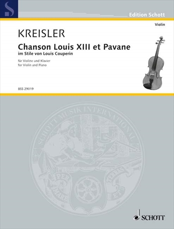 CHANSON LOUIS XIII ET PAVANE  ルイ13世のシャンソンとパヴァーヌ（ルイ・クープランの様式による）（ヴァイオリン、ピアノ）  