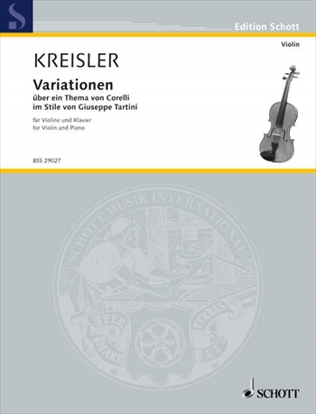 VARIATION CORELLI  コレルリの主題による変奏曲（タルティーニの様式による）（ヴァイオリン、ピアノ）  