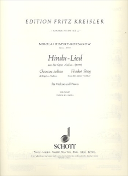 HINDU-LIED  インドの歌（「サトコ」より）（クライスラー編）（ヴァイオリン、ピアノ）  