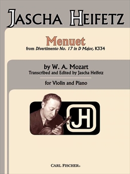 MENUET FROM DIVERTIMENTO NO.17 KV334  メヌエット（ディヴェルティメント17番KV334より）（ハイフェッツ編）（ヴァイオリン、ピアノ）  