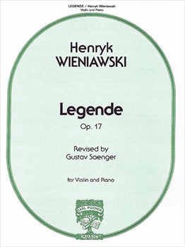 LEGENDE [SAENGER]  Op.17  レゲンデ（伝説曲、レジェンド）作品17（ゼンガー校訂）（ヴァイオリン、ピアノ）  