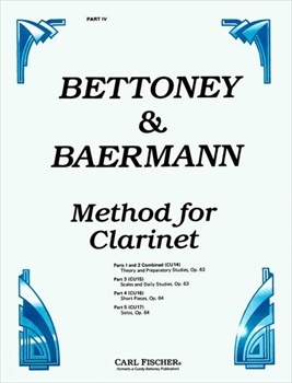 BETTONEY & BAERMANN METHOD 4  ベトネー編 ベールマン クラリネット教本 第4部（クラリネットソロ）  
