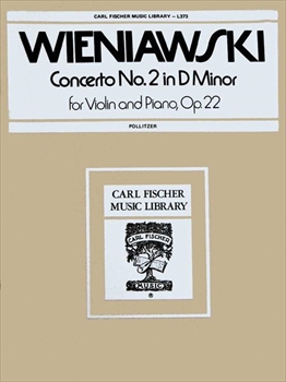 CONCERTO NO.2 d OP.22(POLLITZER)  ヴァイオリン協奏曲第2番　ニ短調　（ポリッツァー校訂）（ヴァイオリン、ピアノ）  