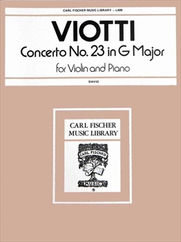CONCERTO NO.23(DAVID)  ヴァイオリン協奏曲第23番　ト長調（ダヴィッド校訂）（ヴァイオリン、ピアノ）  