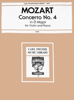 CONCERTO NO.4 KV218(AUER)  ヴァイオリン協奏曲第4番　ニ長調　KV218（アウアー校訂）（ヴァイオリン、ピアノ）  