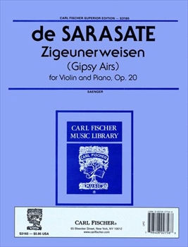 ZEGEUNERWEISEN OP.20 (SAENGER)  ツィゴイネルワイゼン　作品20（ゼンガー校訂）（ヴァイオリン、ピアノ）  