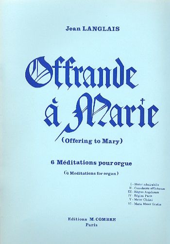 OFFANDE A MARIE 6 MEDITATIONS  マリアに捧ぐ  