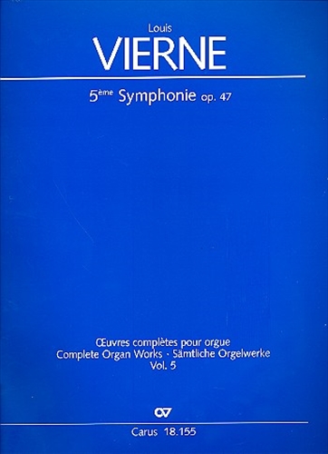 【特価品】Sinfonie Nr.5 op.47 für Orgel  交響曲　第5番　（オルガンソロ）  