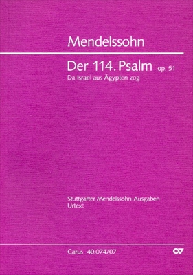 【特価品】 Der 114.Psalm  詩編 第114編  