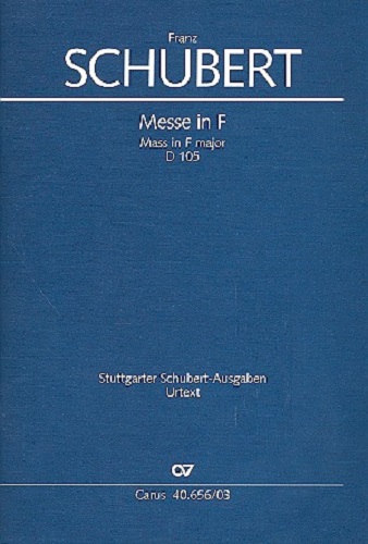 【特価品】MESSE IN F D105  ミサ曲　ヘ長調　D105  