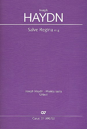 【特価品】Salve Regina g-Moll Hob.XXIIIb:2  サルヴェ・レジーナ ト長調(ヴォーカルスコア)