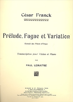 PRELUDE FUGUE ET VARIATION  前奏曲、フーガと変奏曲（ヴァイオリン、ピアノ）  