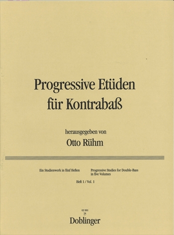 PROGRESSIVE ETUDEN BAND.1  コントラバスのための発展的な練習曲集 第1巻（コントラバスソロ）  