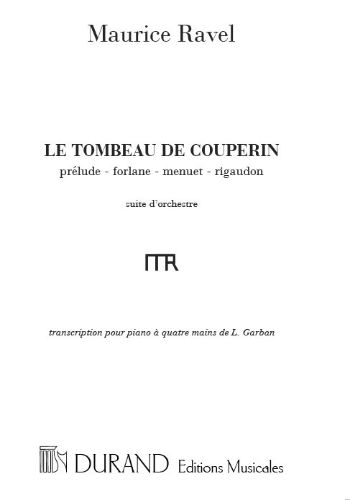 TOMBEAU DE COUPERIN  クープランの墓（ピアノ1台4手連弾）  