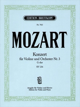 KONZERT NR.3 G KV216  ヴァイオリン協奏曲第3番　ト長調　KV216（オイストラフ/ヴァイスマン校訂 ）（ヴァイオリン、ピアノ）  