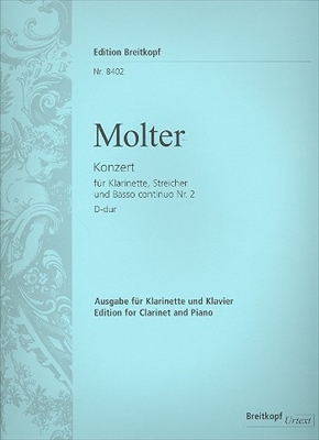 【特価品】KONZERT Nr.2 D-DUR  クラリネット協奏曲　第2番　ニ長調（クラリネットとピアノ）  