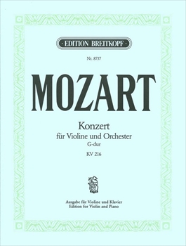 VIOLINKONZERT G KV216  ヴァイオリン協奏曲第3番　ト長調（ブライヒ/マンツェ校訂）（ヴァイオリン、ピアノ）  