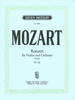 【特価品】VIOLINKONZERT D KV218  ヴァイオリン協奏曲第4番　ニ長調（ブライヒ/マンツェ校訂）（ヴァイオリン、ピアノ）　  