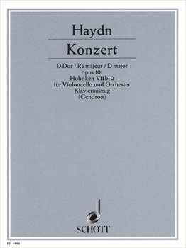 KONZERT D OP.101(Hob:VII:2)(GENDRON)  チェロ協奏曲　ニ長調（ジャンドロン校訂）（チェロ、ピアノ）  