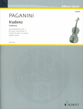 PAGANINI VIOLIN CONCERTO No.2 CADENZA  パガニーニ　ヴァイオリン協奏曲第2番のカデンツ（ヴァイオリンソロ）  