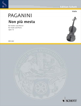NON PIU MESTA OP.12  ロッシーニの「悲しみと涙のうちに生まれて」による序奏と変奏曲　作品12（ヴァイオリン、ピアノ）（ヴァイオリン、ピアノ）  