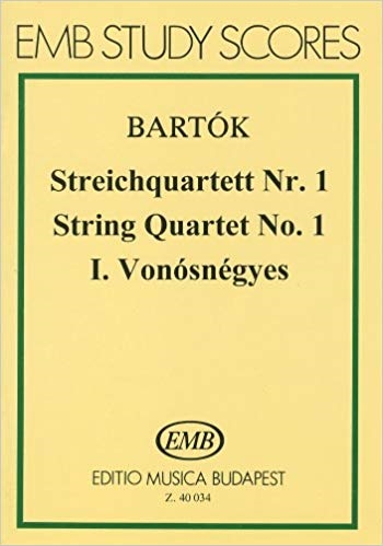 STRING QUARTET NO.1 Op.7 Sz.40  弦楽四重奏曲 第1番（小型スコア）  
