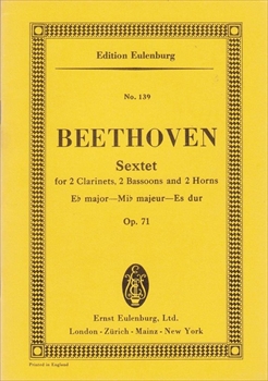 SEXTET Op.71  六重奏曲（2本のクラリネット、2本のホルン、2本のファゴットのための）　作品71（小型スコア）  